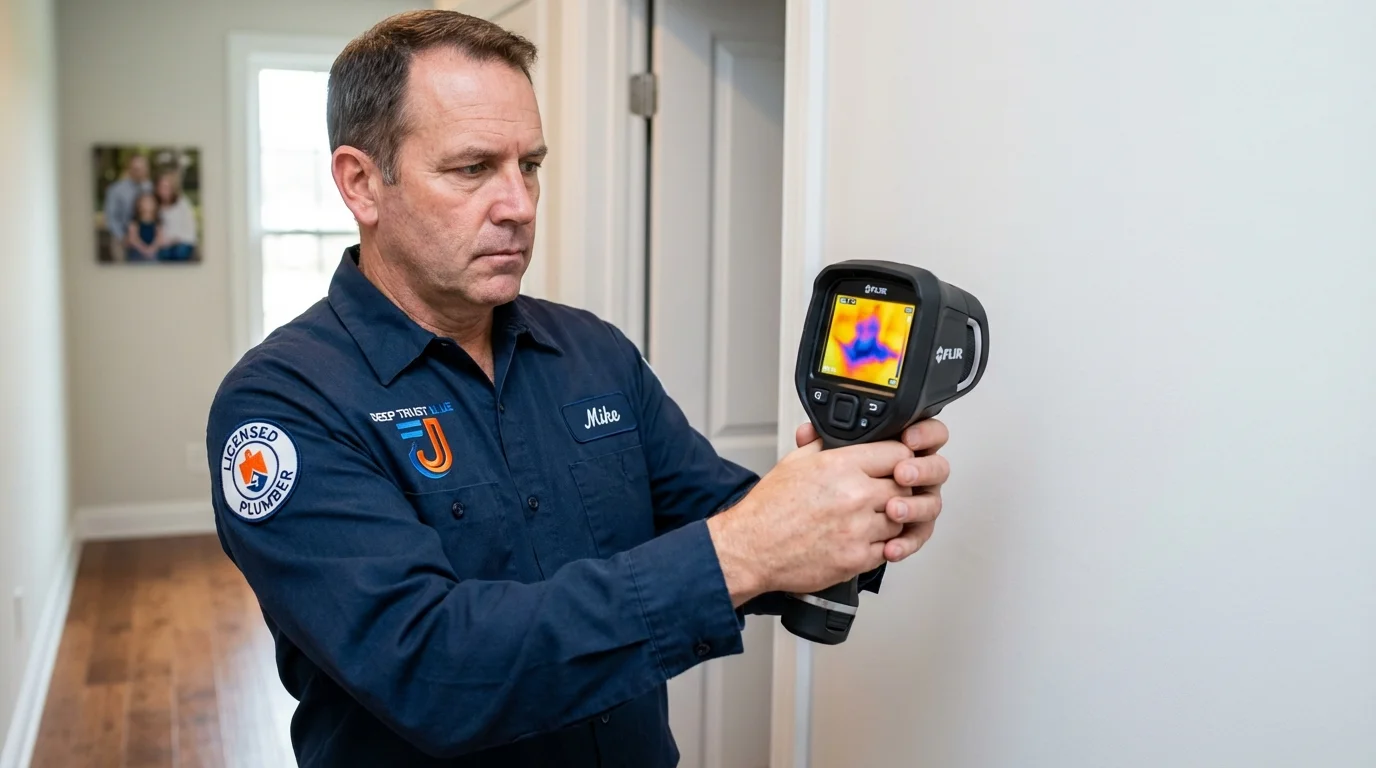 Thermal imaging leak detection by Johns Plumbing LLC in Snow Hill